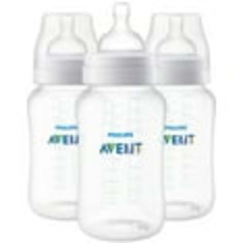 Philips Avent Anti-colic Baby Bottles, 1m+, 11 oz, Clear, 3 Pack, SCY106/03