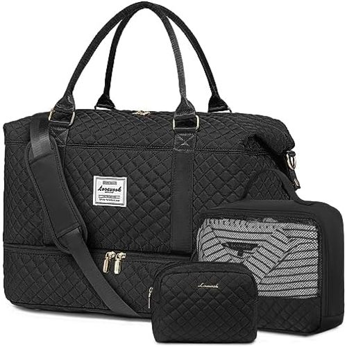 LOVEVOOK Travel Duffle Bag,Weekender Bags for Women with Shoe Compartment,Carry on Overnight Bag with Toiletry Bag,Gym Duffel Bag with Wet Pocket, Hospital Bags for Labor and Delivery