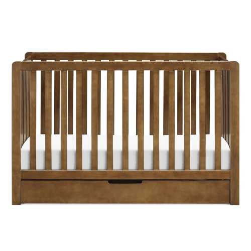 Couchette Convertible 4-en-1 Colby avec Tiroir Gigogne - Noyer - – CLÉMENT