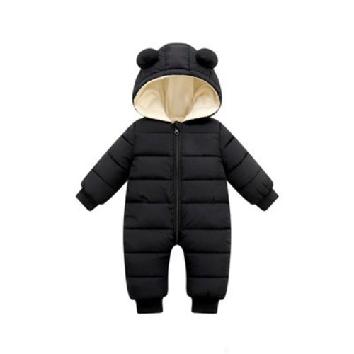 NOKIO Baby Girl Romper Dress Toddler Girl Boy Long Sleeved Hooded Down Cotton 1piece Crawling Suit With Extra Pile For 0 To 18 Months Floral Lace Baby Rompers