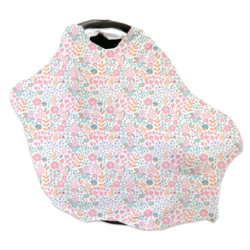 Willow's Whimsy Floral Multi-Use Stretchy Car Seat & Nursing Cover