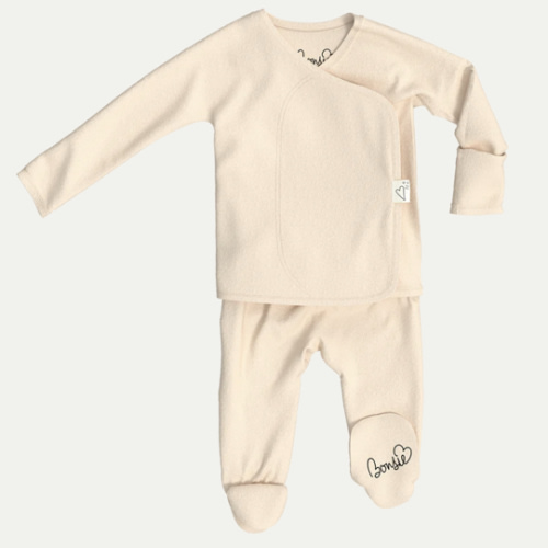 Footie - Oat – Bonsie Skin to Skin Babywear