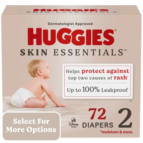 Huggies Skin Essentials Baby Diapers, Size 2 (12-18 lbs), 72 Ct (Select for More Options)