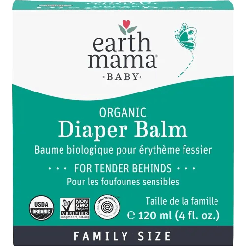 Earth Mama Organic Economy Size Diaper Balm | Diaper Cream for Baby | EWG Verified, Petroleum & Artificial Fragrance-Free with Calendula for Sensitive Skin, 4-Fluid Ounce