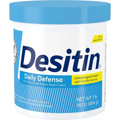 Desitin Daily Defense Baby Diaper Rash Cream with 13% Zinc Oxide, Barrier Cream to Treat, Relieve & Prevent Diaper Rash, Hypoallergenic, Dye-, Phthalate- & Paraben-Free, 16 oz