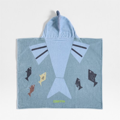Personalized Guppy Organic Cotton Hooded Baby Beach Towel