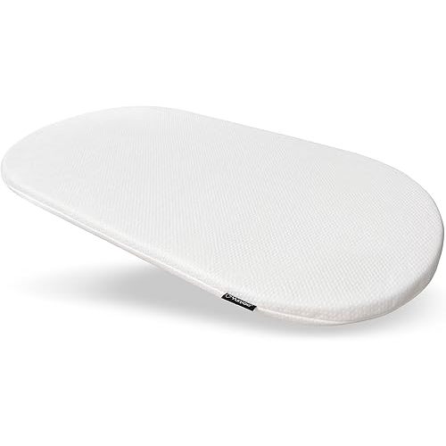 Foldable Baby Changing Pad. Moses Basket or Oval Bassinet Mattress Pad with Ultra Soft Cover. Replacement Diaper Changing Station Mattress. Changing Table Topper for Dresser. 31” x 16”