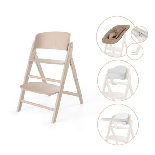 Højstol, Click&fold 4i1 sæt, All Natural
Highchair that grows into a toddler chair and is foldable