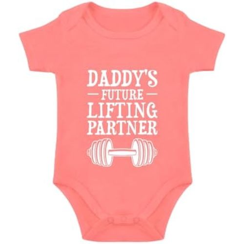 Funny Daddy'S Future Lifting Partner Boy Baby Clothes Boy Dad Newborn Baby Daddy Future Bodysuit