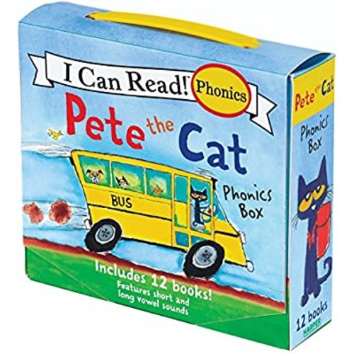 Pete the Cat 12-Book Phonics Fun!: Includes 12 Mini-Books Featuring Short and Long Vowel Sounds (My First I Can Read)