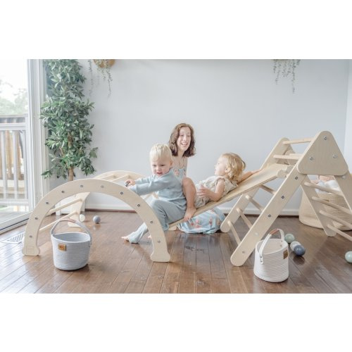 Montessori Climbing Gym Pikler Triangle Set Option of 3, Montessori Climber, Foldable Play Gym
