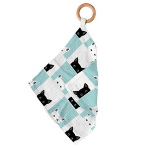Peek-A-Boo Cats Bamboo Blankie Teether – Newcastle Classics