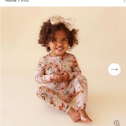 Floral Pink Baby Convertible Sleeper | Aura