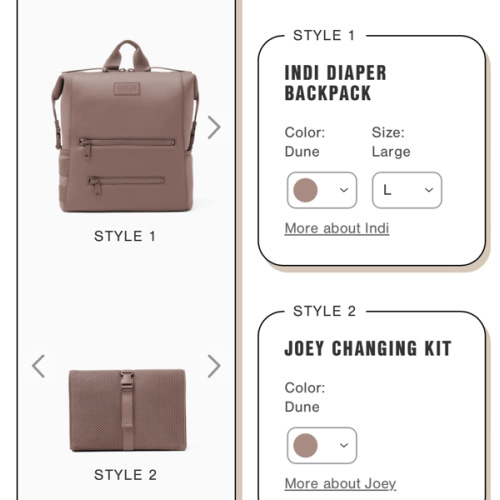 Dagne Dover Parent Kit: Diaper Bag + Changing Pad
