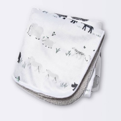 Plush Velboa Baby Blanket - Cloud Island™ Two by Two Animals