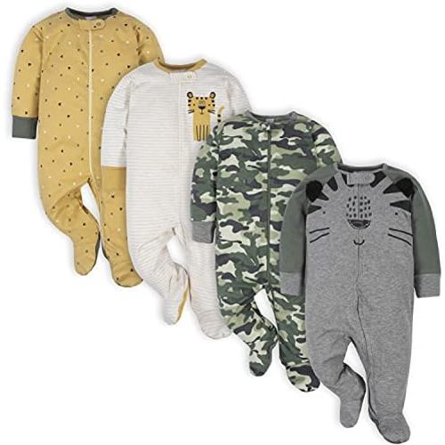 Gerber Baby Boys 4 Pack Sleep 'N Play Footie