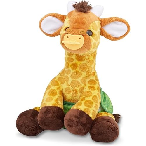 Melissa & Doug 11-Inch Baby Giraffe Plush Stuffed Animal with Pacifier, Diaper, Baby Bottle Toddler Animal Toys Ages 18+ Months