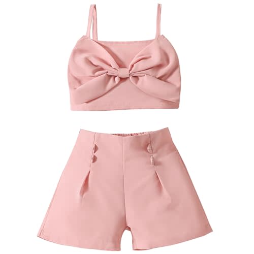 Mubineo Toddler Baby Girl Summer Clothes Cute Outfits Little Girls Kids Sleeveless Tops Shorts Set Outfit