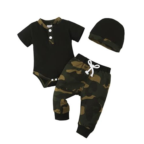Renotemy Newborn Baby Boy Clothes Outfits Infant Boy Letter Print Romper Pants Clothing Set