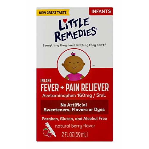 Little Remedies Infant Fever & Pain Reliever | Natural Berry Flavor | 2 FL OZ | 2 Pack