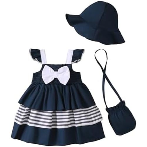 Baby Girl Dress Infant Newborn Clothes Summer Sleeveless Layer Ruffle Dresses Casual Beach Sundress for Girls 0M-3T