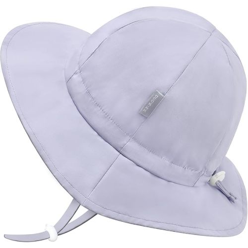 UPF 50+ Baby Bucket Hat - Wide Brim Sun Protection Beach Cap for Girls - Cute & Adjustable Toddler Hat
