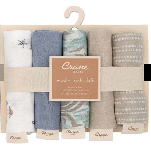 Cove 5-pc. Cotton Baby Washcloth Set (Sea Life)