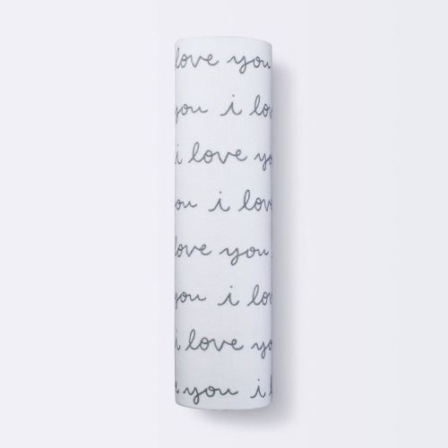Muslin Swaddle Blanket I Love You - Cloud Island™ White