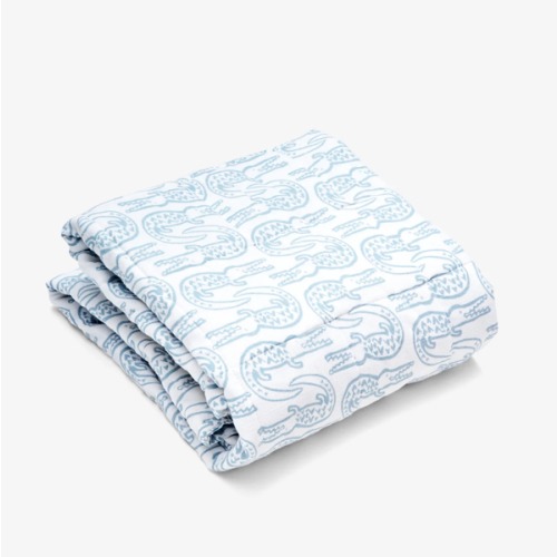 Quilted Baby Blanket - Alligator | Bay Blue – Lewis