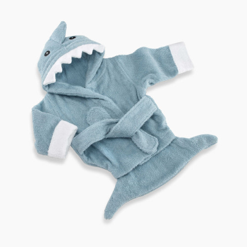 Baby Aspen "Let The Fin Begin" Shark Robe - Blue, 0-9 Months