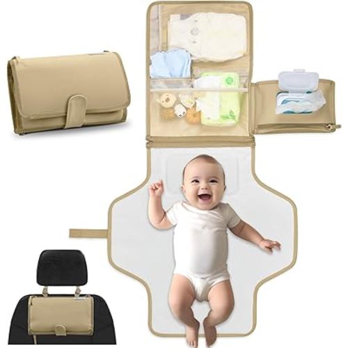 Portable Diaper Changing Pad - Baby Diaper Changing Station - Diaper Changing Mat - Portable Changing Pad for Baby Travel Changing Pad for New Mom & Infant Gifts – Sahara Tan