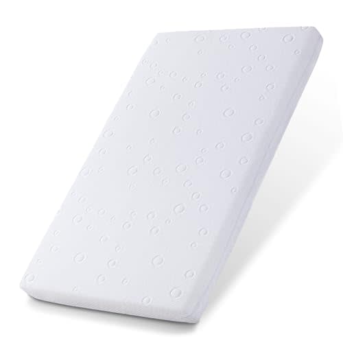 Amzreine Baby Bassinet Mattress Pad, 41" x 29" x 2" Dual Sided Gel Memory Foam Mattress with Breathable Removable Soft Cover Fit for 4moms Breeze Plus Portable Playard