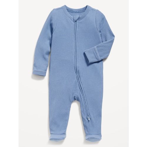 2-Way-Zip Ribbed Footed One-Piece for Baby | Old Navy