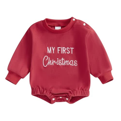 Adobabirl Baby Girl Boy Knitted Sweater Bubble Romper Long Sleeve Jumpsuit Festival Outfit Fall Winter Spring Clothes