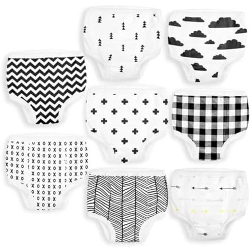 BaeBae Goods Potty Training Underwear for Boys & Girls 8 Piece, Absorbent Cotton Baby Toddler Training Pants 12M 2T 3T 4T 5T