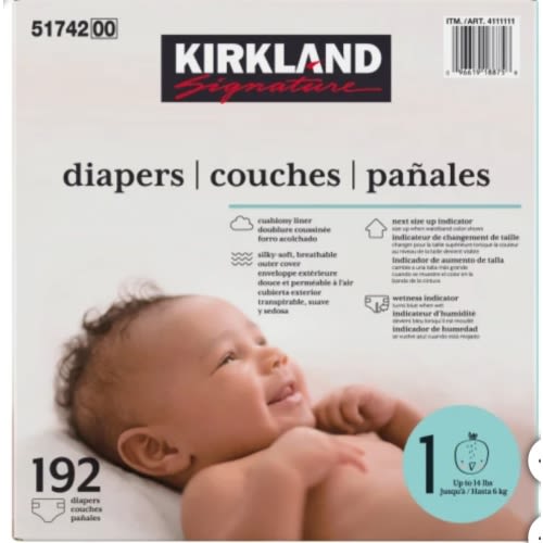 Kirkland Signature Diapers Sizes 1-2