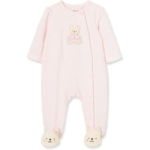 Little Me Clothes for Baby Girls' 100% Cotton Scratch-Free Tag Footie Sleeper, Preemie to 9 Months