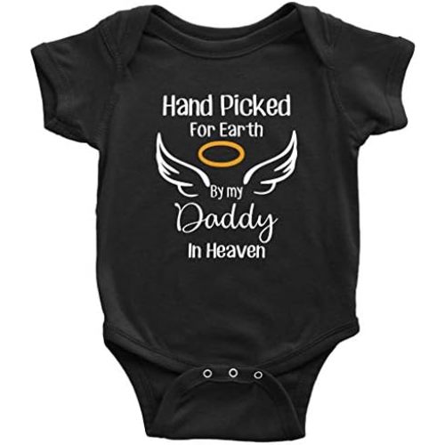 Newborn Infant Baby Rompers Hand Picked for Earth by My Daddy in Heaven Summer Winter Bodysuit