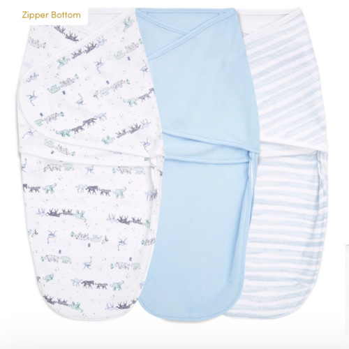 aden + anais rising star baby cotton easy swaddle size 0-3 months