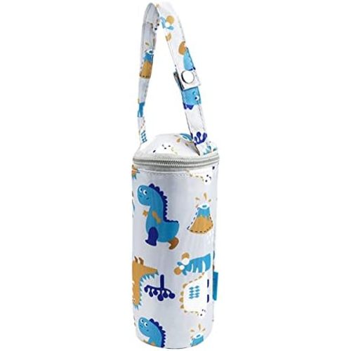 Insulated Baby Bottle Bags with Carrying Handle -Portable Travel Baby Feeding Bottle Bag to Keep Milk Warm Thermal Insulated Bottle Bag for Newborn Toddler (Grey)