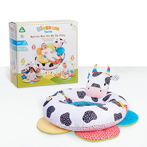 Early Learning Centre Blossom Farm Martha Moo Sit Me Up Cozy, Sensory and Physical Development Infant Toy, Kids Toys for Ages 0+, Amazon Exclusive