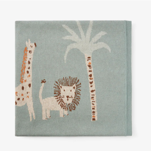 Safari Lion Knit Baby Blanket