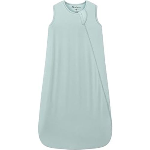 Mosebears Unisex Baby Sleep Sack 1.0 TOG, Supersoft Rayon Made from Bamboo Wearable Blanket with 2-Way Zipper (Calm Sage,18-36 Months)