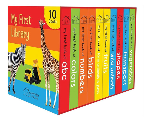 My First Library: Boxset of 10 Board Books for Kids