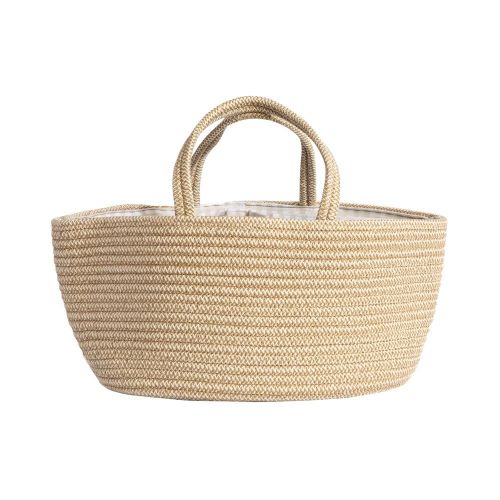 Living Textiles Nappy Caddy With Lining Natural