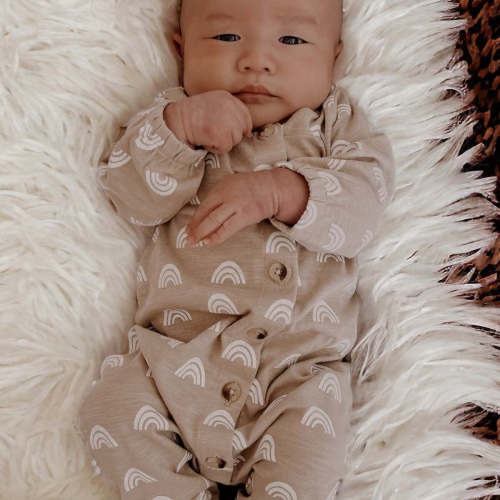 Rainbow / Organic Long Sleeve Bay Jumpsuit