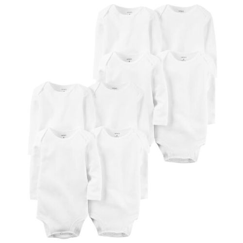 Baby 8-Pack Long Sleeve Cotton Bodysuits Set | Carter's