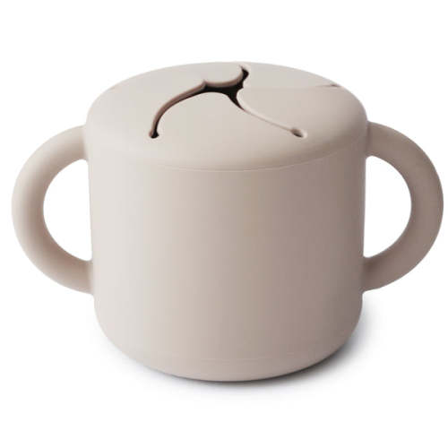 Mushie Baby Silicone Snack Cup - Shifting Sand