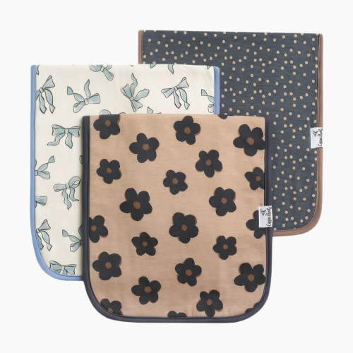 Copper Pearl Printed Burp Cloth Set - Gemma In Tan