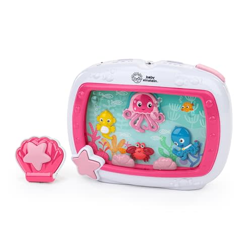 Baby Einstein Sea Dreams Soother Musical Crib Toy and Sound Machine, Pink, Newborn and up